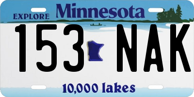 MN license plate 153NAK