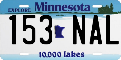 MN license plate 153NAL