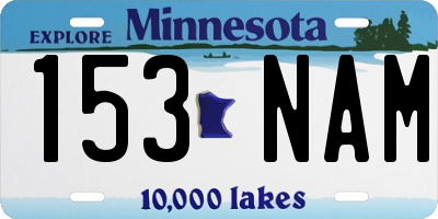 MN license plate 153NAM