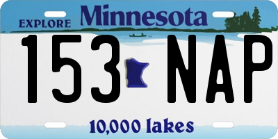 MN license plate 153NAP