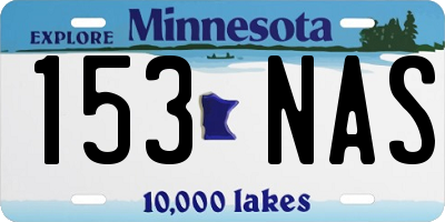 MN license plate 153NAS