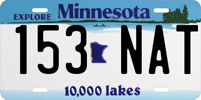 MN license plate 153NAT