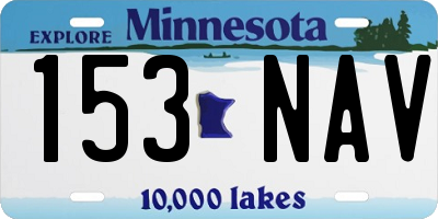 MN license plate 153NAV