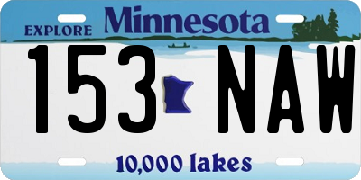 MN license plate 153NAW