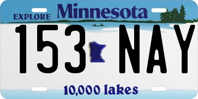 MN license plate 153NAY