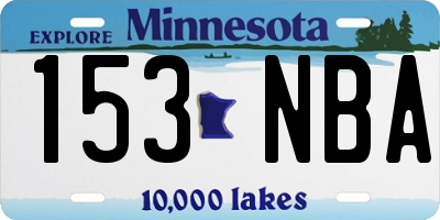 MN license plate 153NBA
