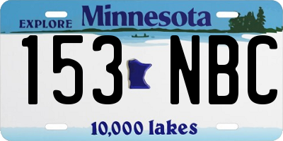 MN license plate 153NBC