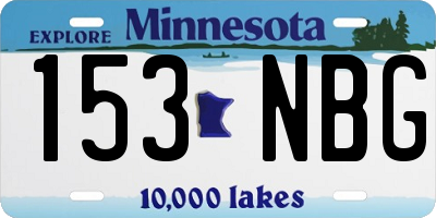 MN license plate 153NBG