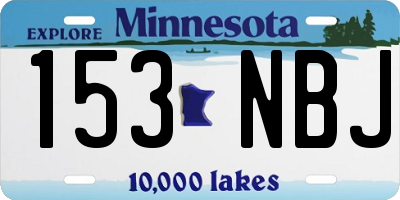 MN license plate 153NBJ