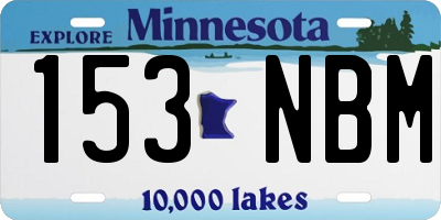 MN license plate 153NBM
