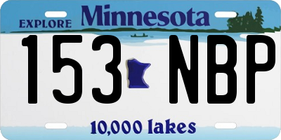 MN license plate 153NBP