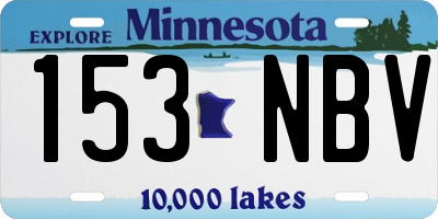 MN license plate 153NBV
