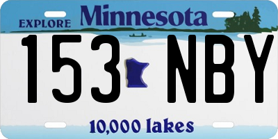 MN license plate 153NBY