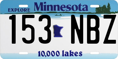 MN license plate 153NBZ