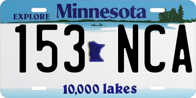 MN license plate 153NCA