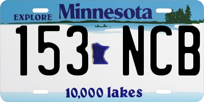 MN license plate 153NCB