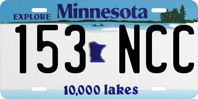 MN license plate 153NCC