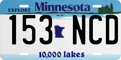 MN license plate 153NCD