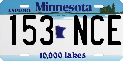 MN license plate 153NCE