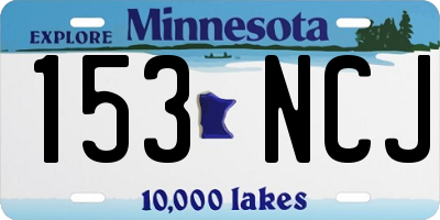 MN license plate 153NCJ