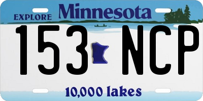 MN license plate 153NCP