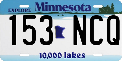 MN license plate 153NCQ
