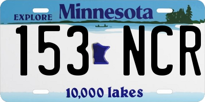 MN license plate 153NCR