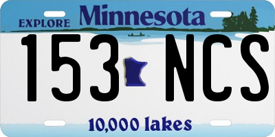 MN license plate 153NCS