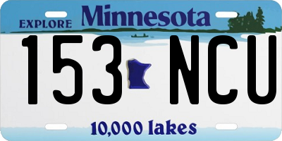 MN license plate 153NCU