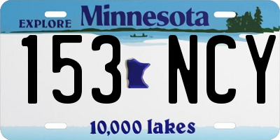 MN license plate 153NCY