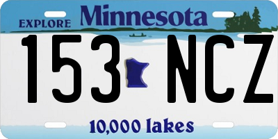 MN license plate 153NCZ