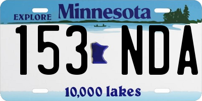 MN license plate 153NDA