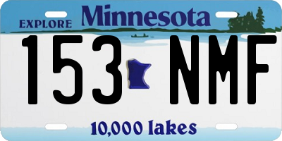 MN license plate 153NMF
