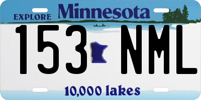MN license plate 153NML