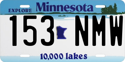 MN license plate 153NMW