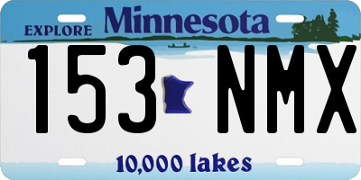 MN license plate 153NMX