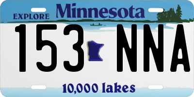 MN license plate 153NNA