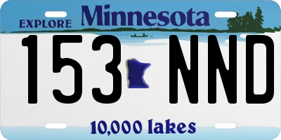 MN license plate 153NND