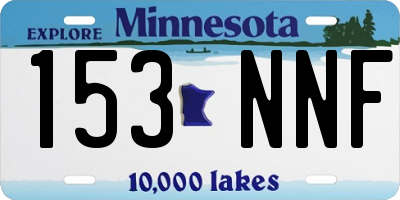 MN license plate 153NNF