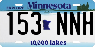 MN license plate 153NNH