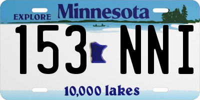 MN license plate 153NNI