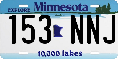 MN license plate 153NNJ