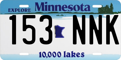 MN license plate 153NNK