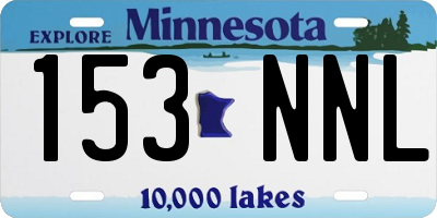 MN license plate 153NNL