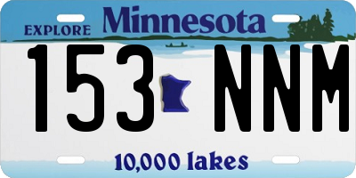 MN license plate 153NNM