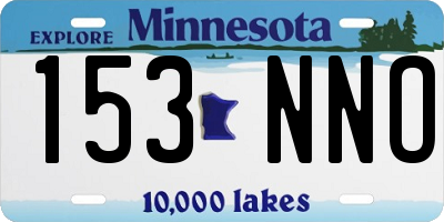 MN license plate 153NNO