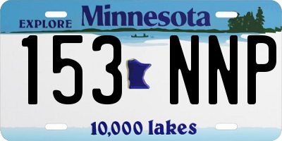 MN license plate 153NNP