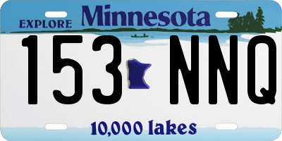 MN license plate 153NNQ