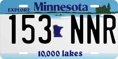 MN license plate 153NNR