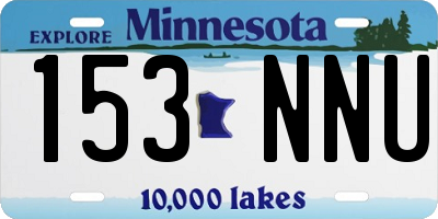 MN license plate 153NNU